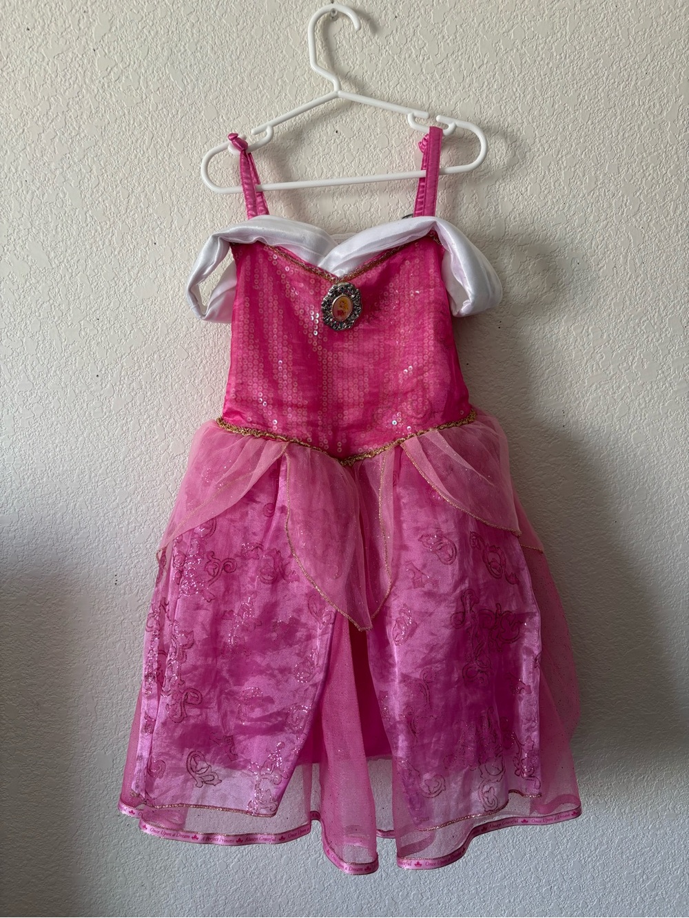 Disney Store Princess Aurora Sleeping Beauty Pink Dress Costume Child Size 4